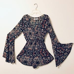 Boho Print Romper